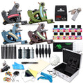 Complete Tattoo Kit 4 Standard Tunings Tattoo Machines Power Supply C5245
