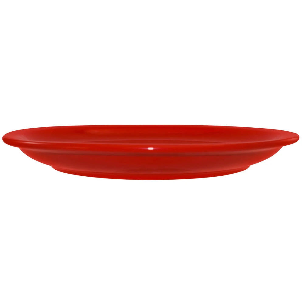 Ceramic Round Plate, Crimson Red C561986
