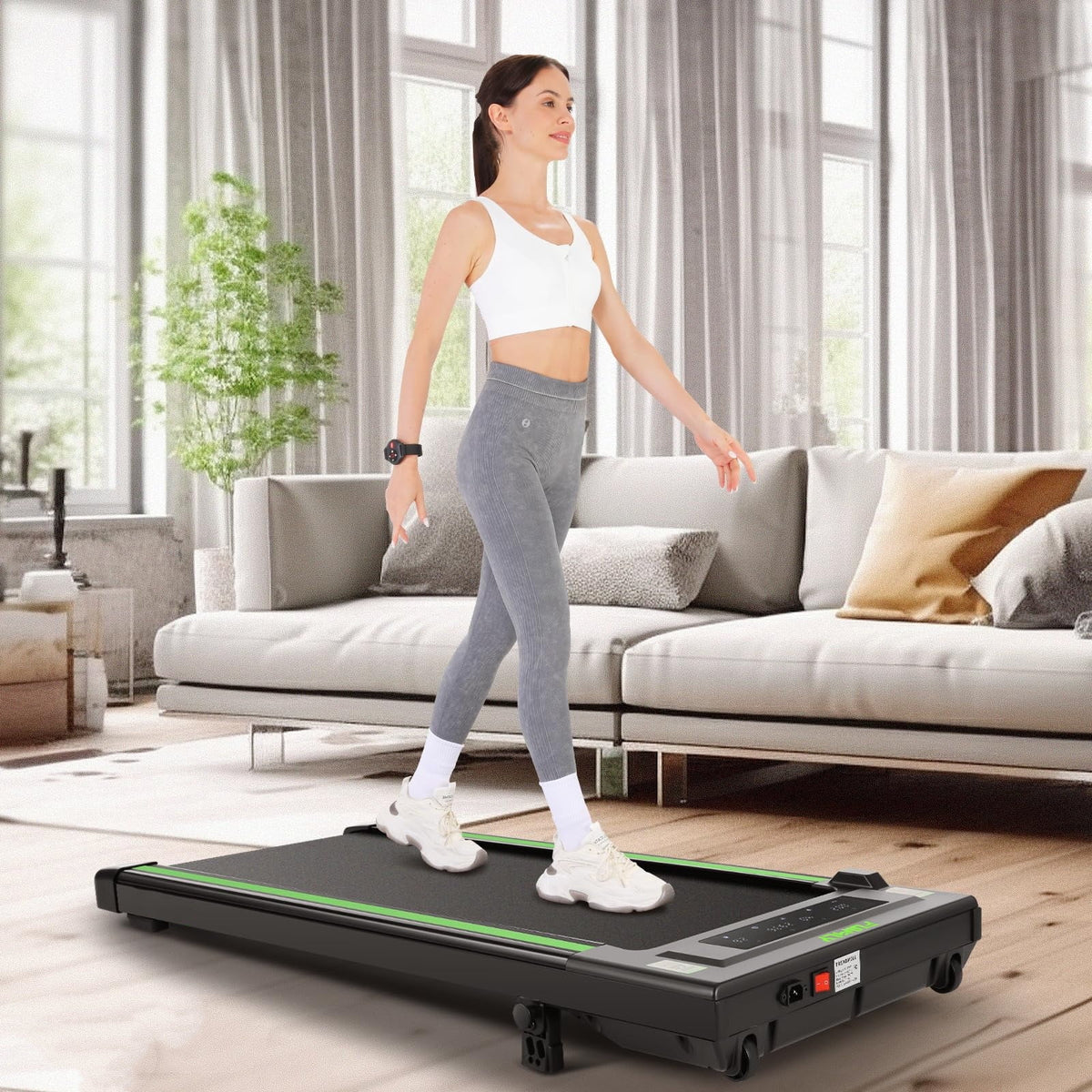 Under Desk Treadmill with Remote Control, Black H4227