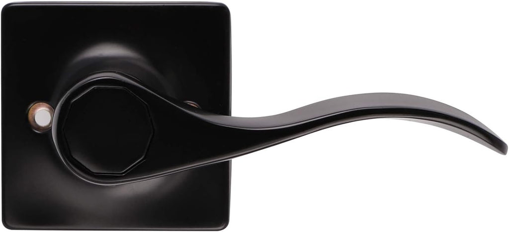 Black Keyless Privacy Door Lever Handles 5 Pack K7195