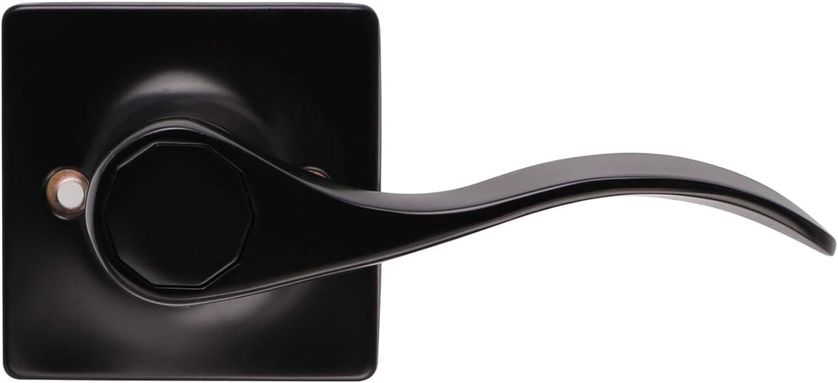Black Keyless Privacy Door Lever Handles 5 Pack K7195