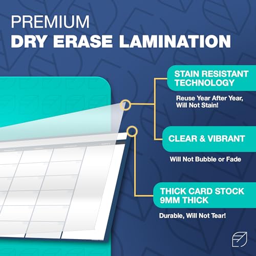 Giant Dry Erase Wall Calendar 36" x 48" Undated Monthly Planner L885