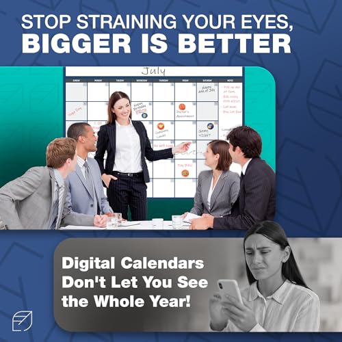 Giant Dry Erase Wall Calendar 36" x 48" Undated Monthly Planner L885