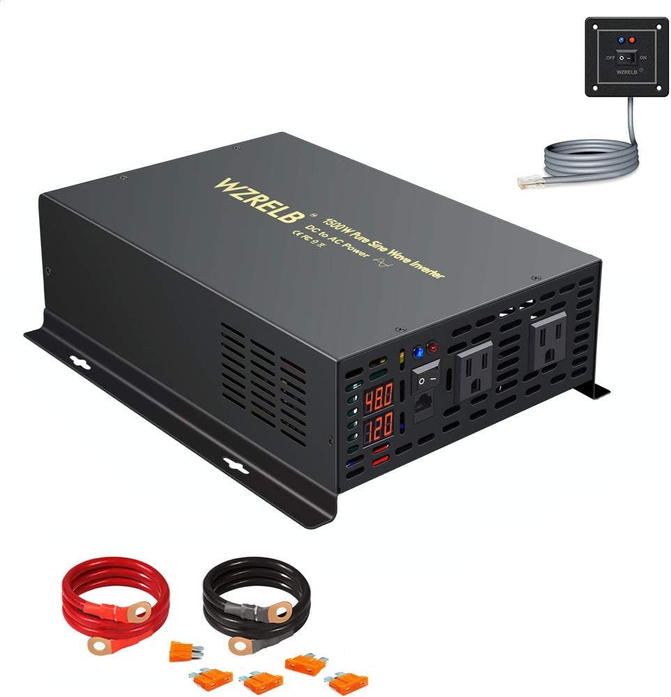 500W Pure Sine Wave Power Inverter 24V to 110V AC Converter U679