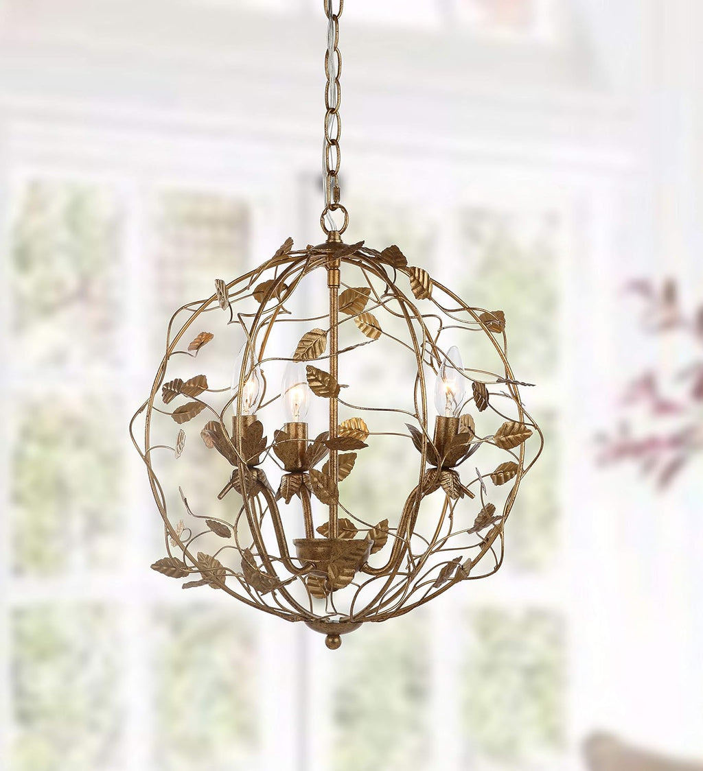 Gold Leaf Chandelier T20680