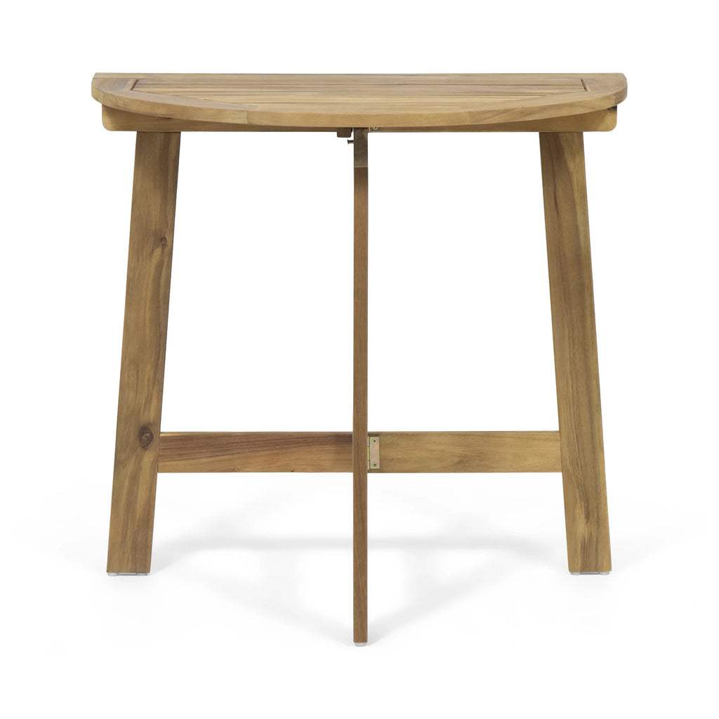 Acacia Wood Half Round Folding Bistro Table D553