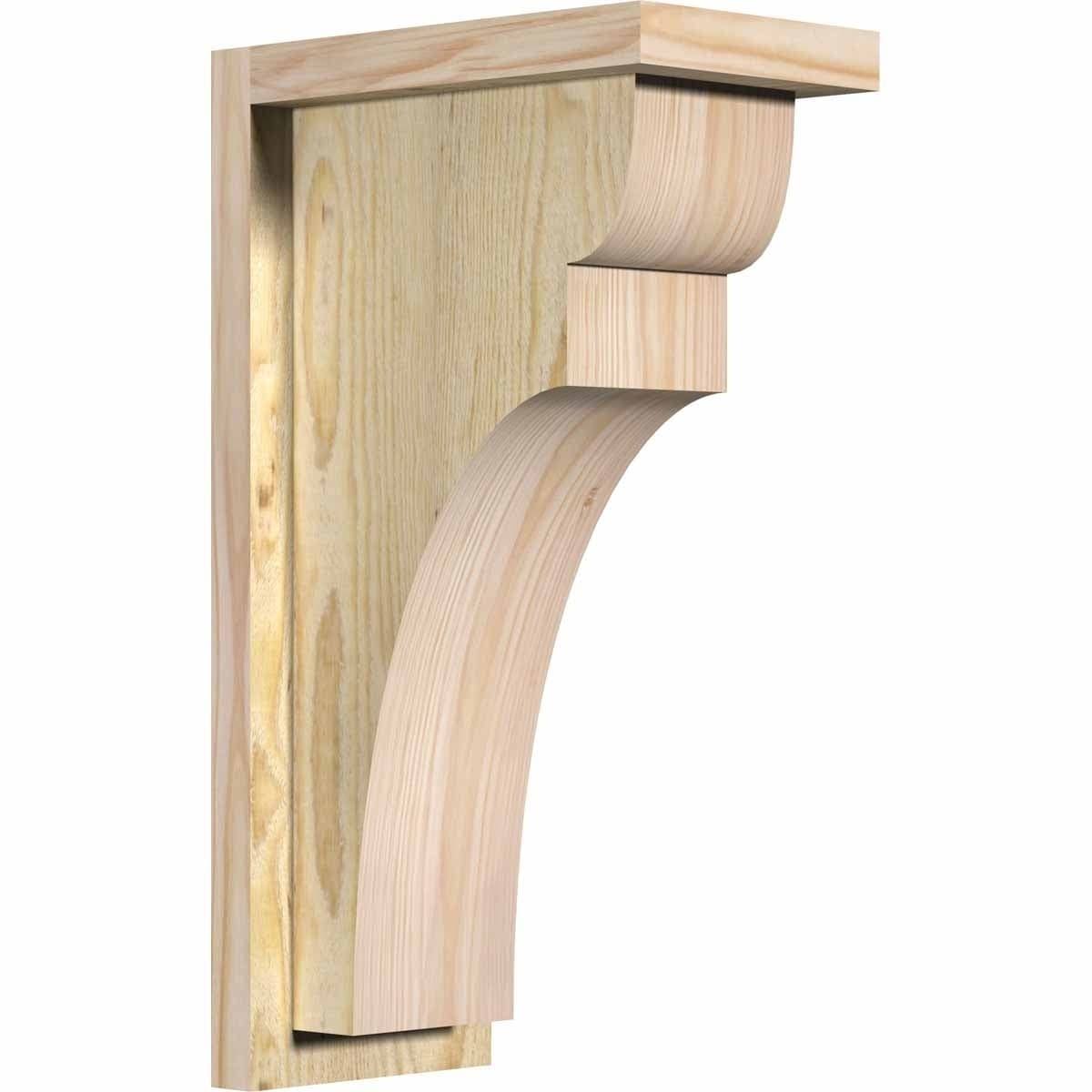 Rough Sawn Corbel with Backplate, Douglas Fir X6921