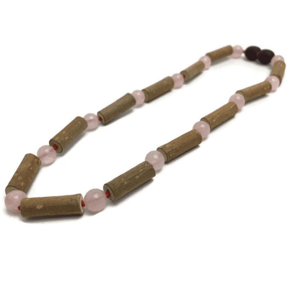 Pink Hazelwood Necklace Rose Quartz Infant Baby Q5069
