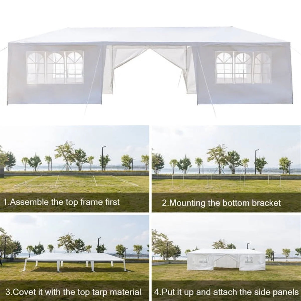 10'x30' Outdoor Canopy Tent with 8 Removable Sidewalls A393646