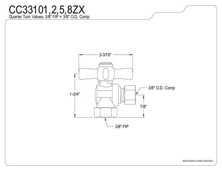 Oil Rubbed Bronze Compression Angle Valve Y85781