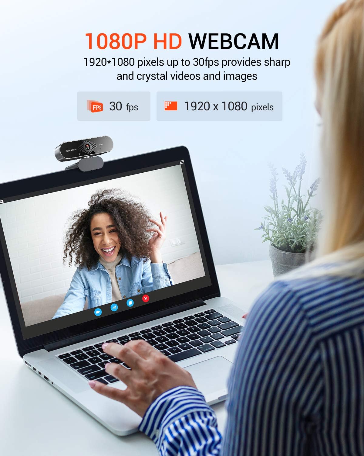 2 Pack 1080P HD USB Webcam with Microphone K907