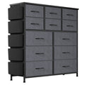 12 Drawer Fabric Dresser with Wood Tabletop N9995