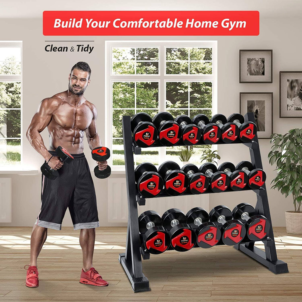 3 Tier Dumbbell Rack Stand V713461