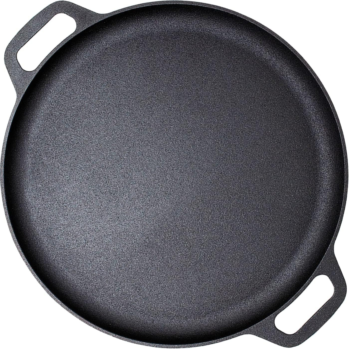 13.5 Inch Cast Iron Pizza Pan with Loop Handles Y140