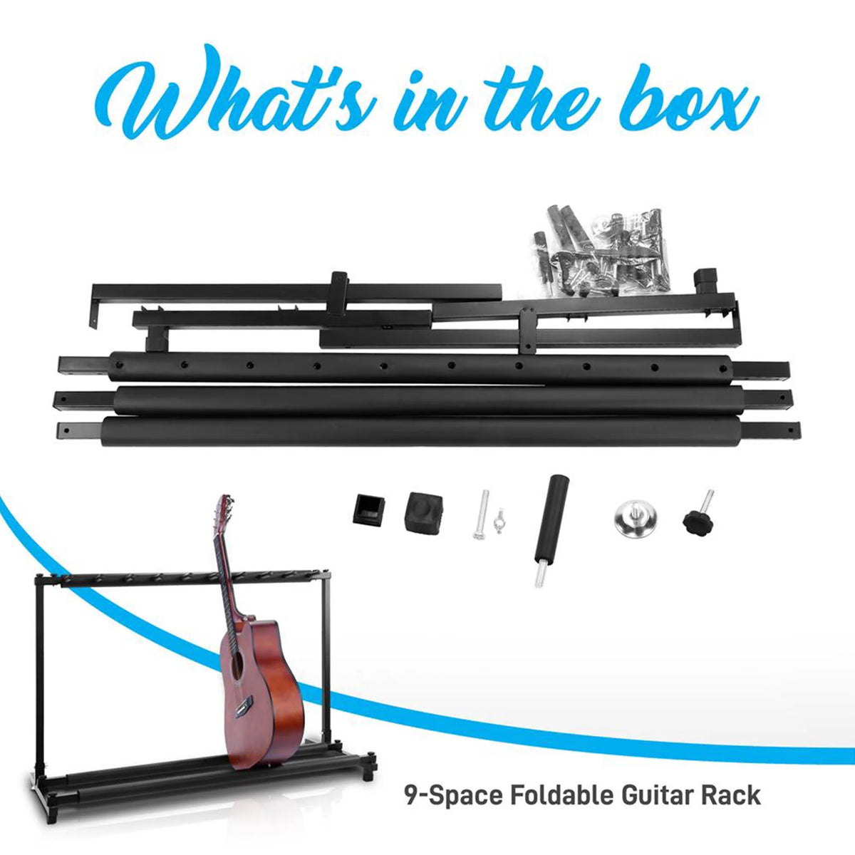 9 Space Guitar Floor Stand Rack Holder P79358