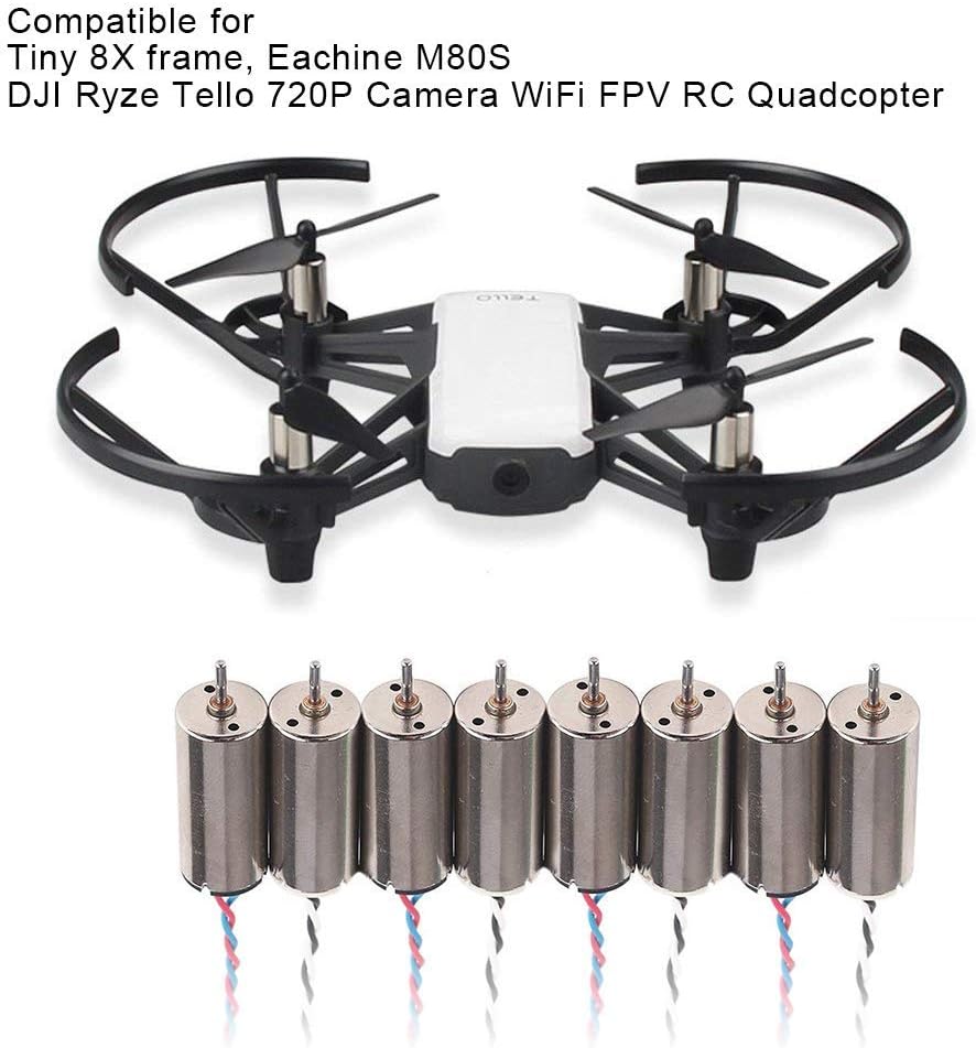 8pcs 8.5x20mm 15000KV Brushed Coreless Motor with JST-1.25 Connector W240