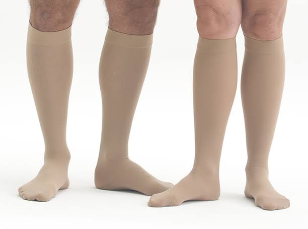 Black Calf High Closed Toe Compression Stocking O31807