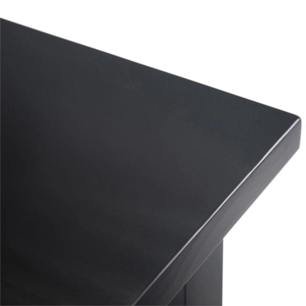 14" Black Wood Narrow Side Table Y379