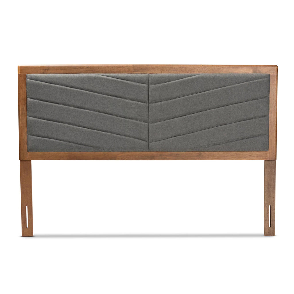 Dark Grey Fabric Upholstered Full Size Headboard B254611
