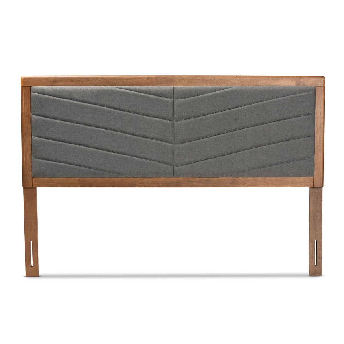 Dark Grey Fabric Upholstered Full Size Headboard B254611