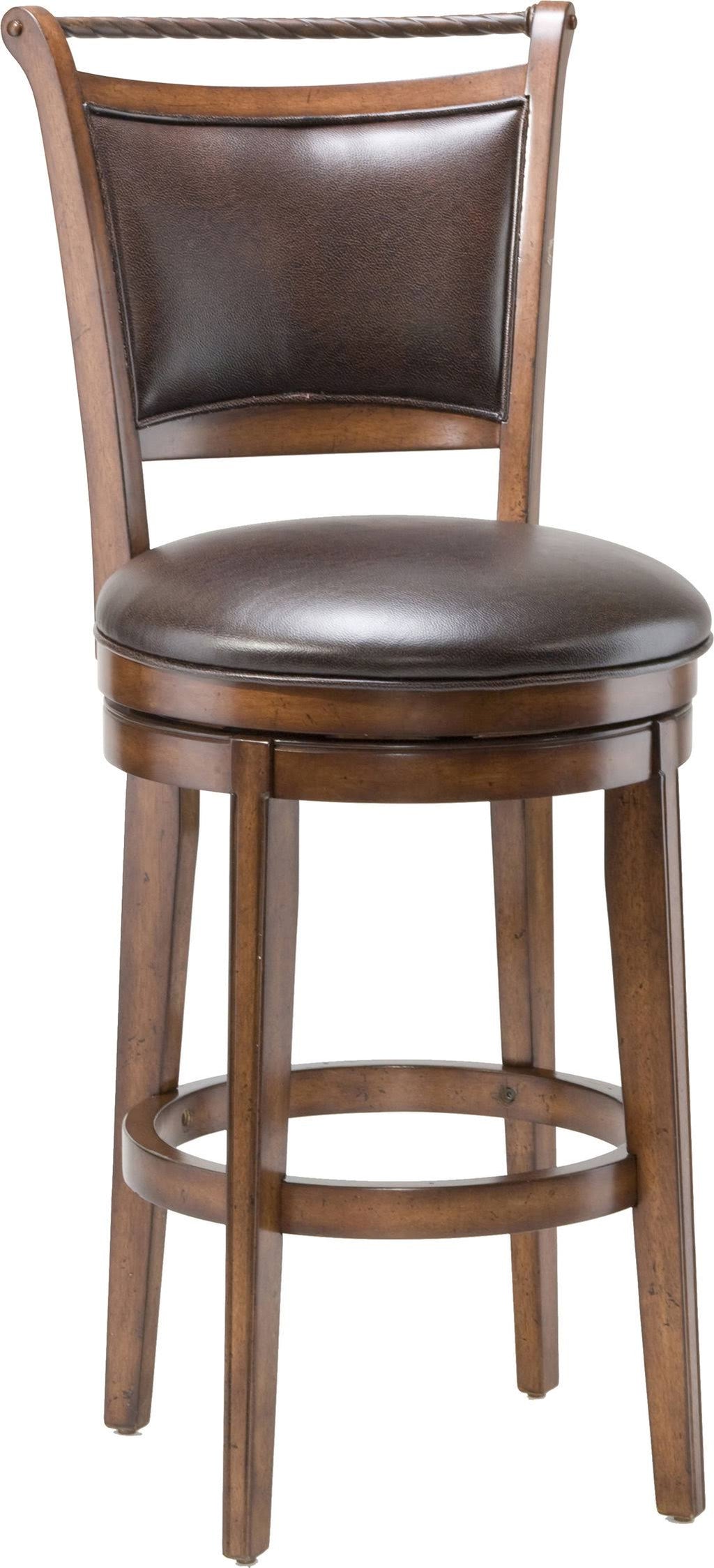 Swivel Counter Stool, Medium Brown Cherry S327