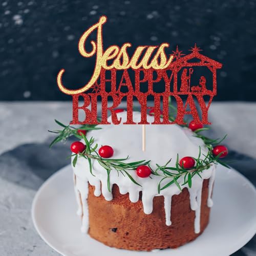 Christmas Cake Toppers 10Pcs Golden Acrylic M5746
