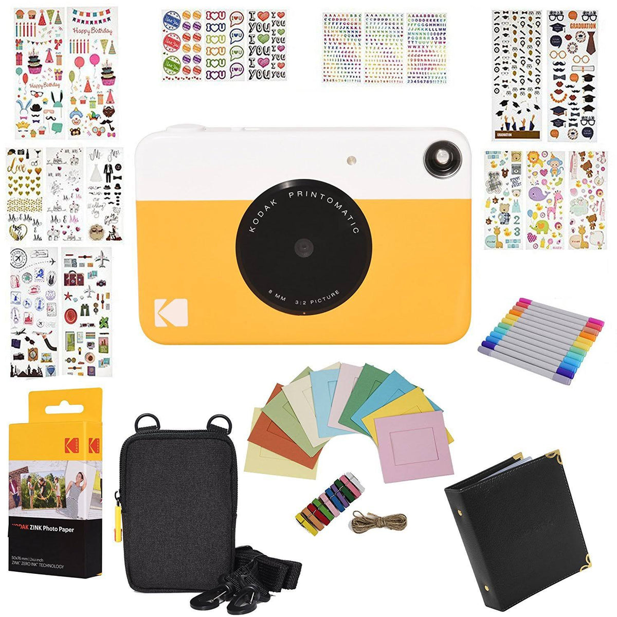 Instant Camera Bundle with Zink Paper and Case G48590