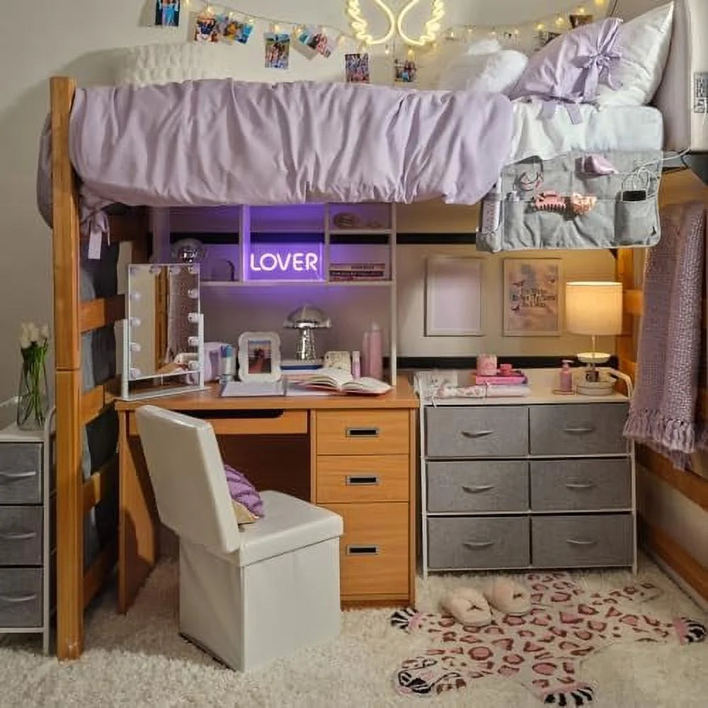Grey 6 Drawer Dresser with Outlet and USB Ports E72172