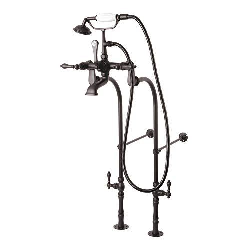 Vintage Tub Filler Combo with Lever Handle, Polished Chrome W6549