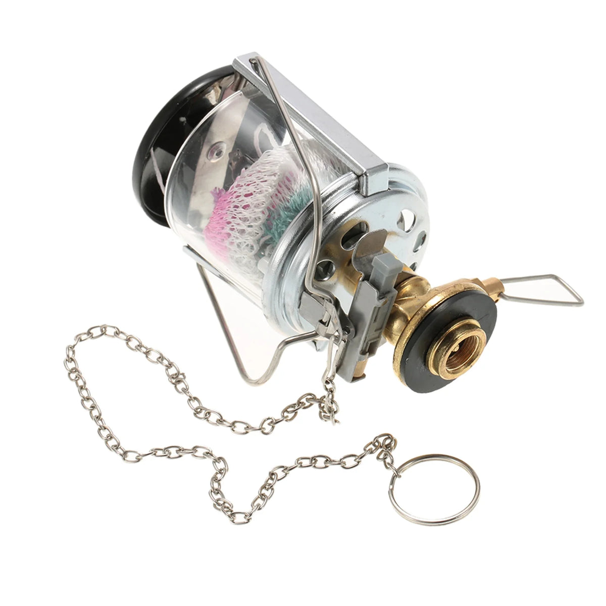 Propane Lantern Single Mantle Gas Lamp Portable Hanging Tent Lamp with 2 Lantern Mantles K8463