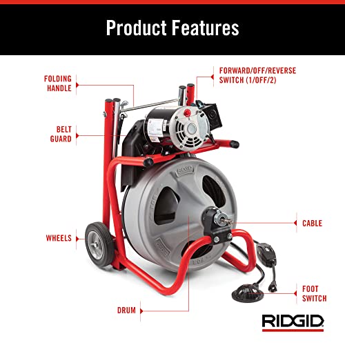 Drain Cleaning Drum Machine Kit with Cable I605100