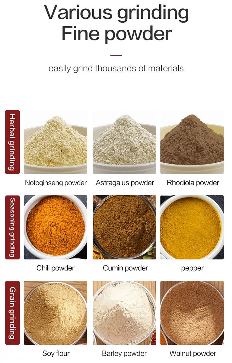 Electric Mini Flour Mill Grain Spices Grinding Machine H175