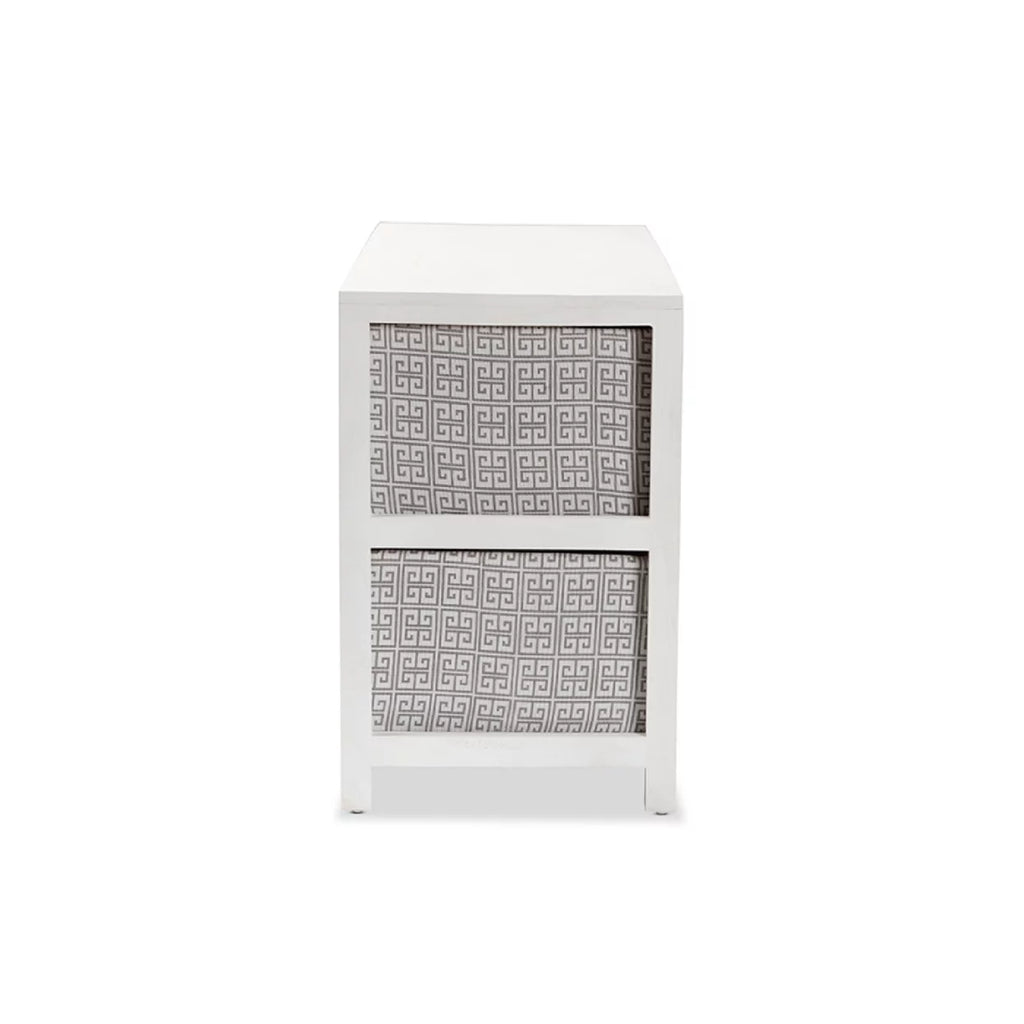 White Finished Wood 4-Basket Storage Unit K870