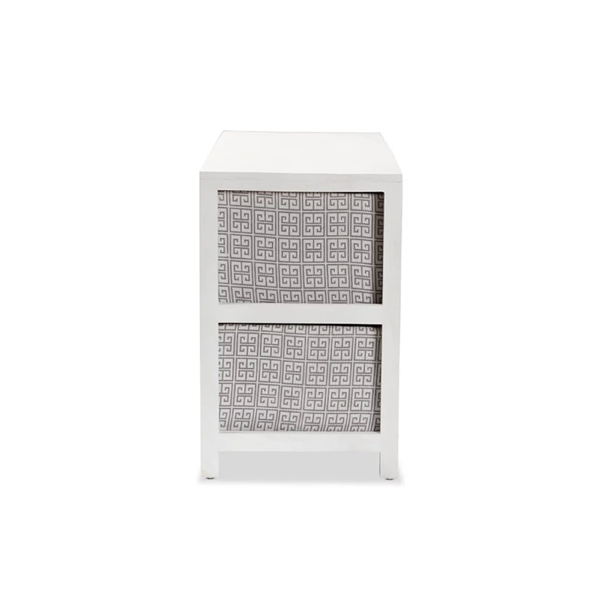 White Finished Wood 4-Basket Storage Unit K870