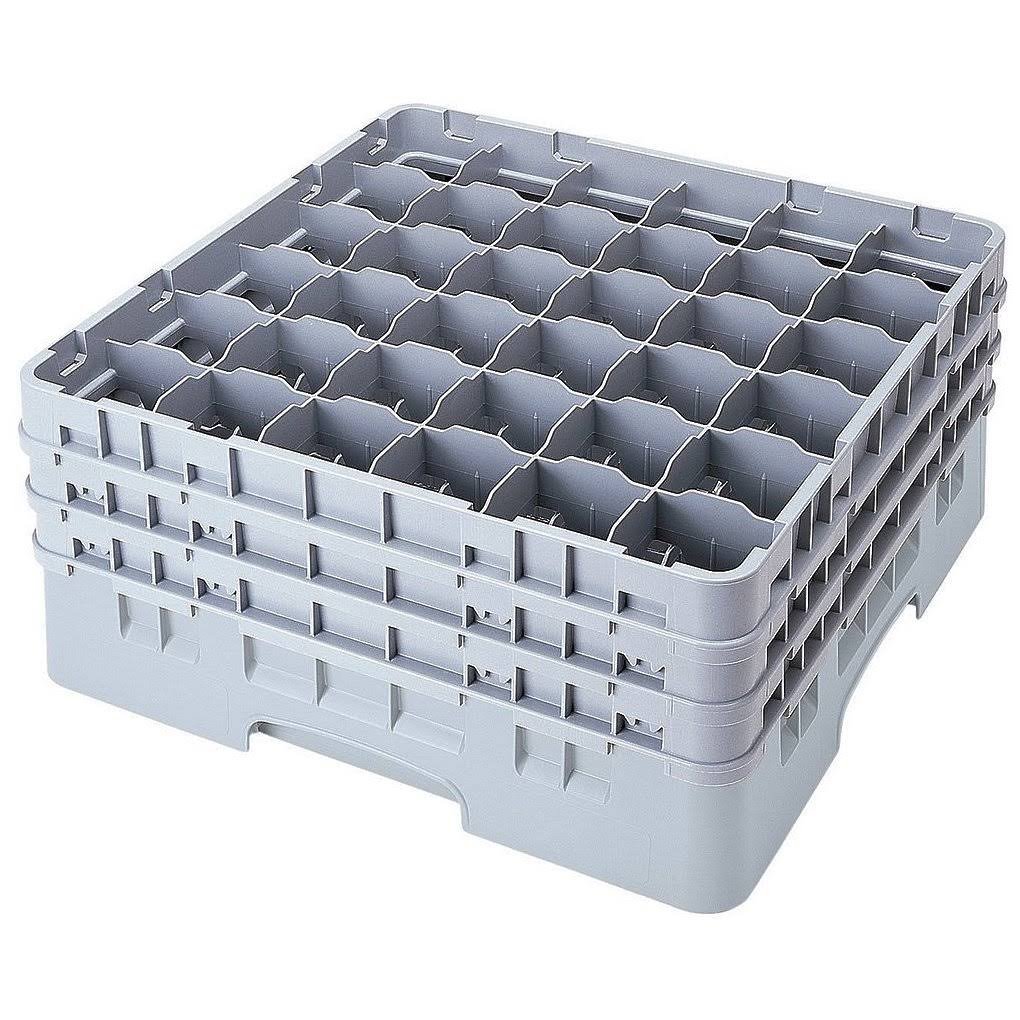 Gray 36-Compartment Glass Rack with Extender Q1541