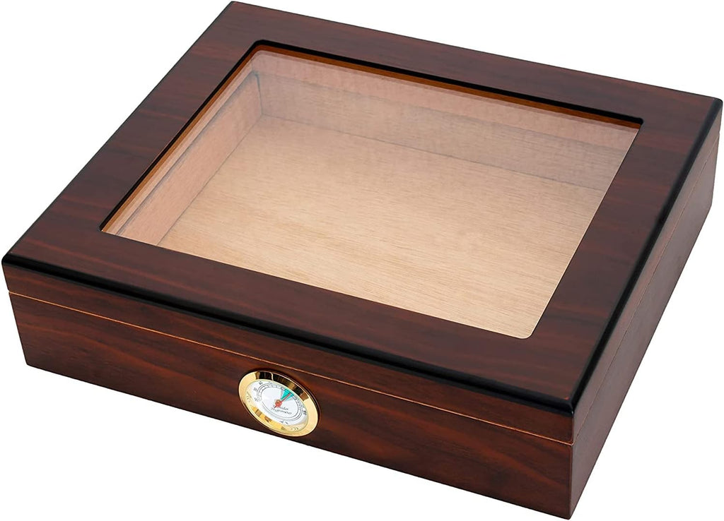 Walnut Spanish Cedar Box with Hygrometer and Humidifier, Pack of 2 X552