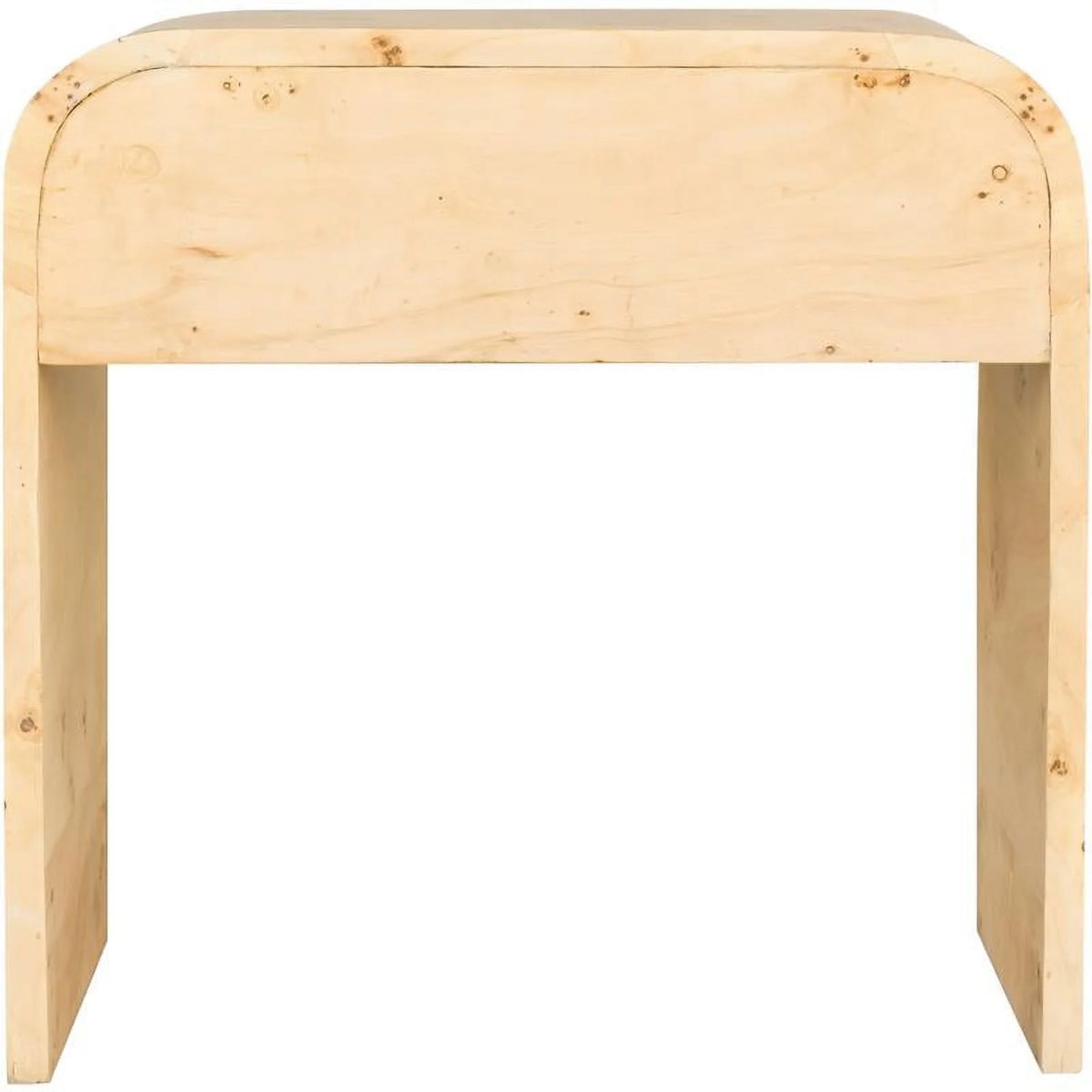 Mid-Century Solid Ash Burl Finish Wooden Night Stand Z9370