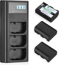 LP-E6 LP E6N Rechargeable Battery 3 Pack Batteries and 3 Channel Charger LCD Display Pack of 2 Y392