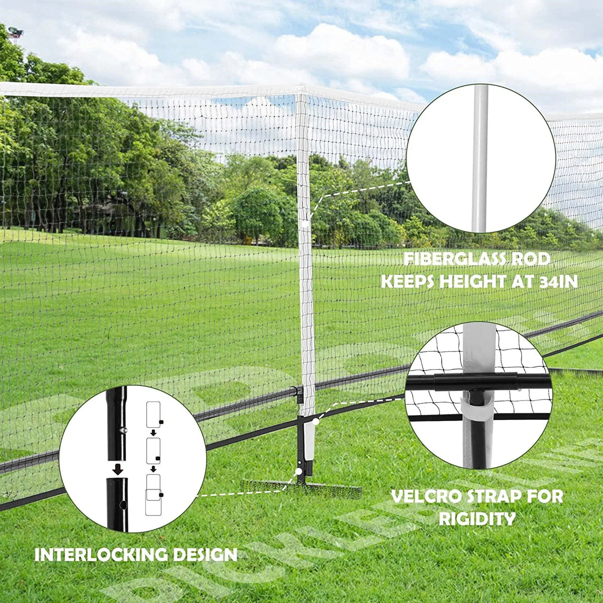 22 FT Pickleball Net with Carrying Bag P553