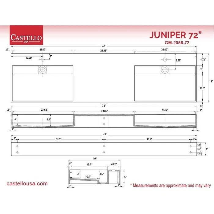 Black Wall Mounted Sink P174