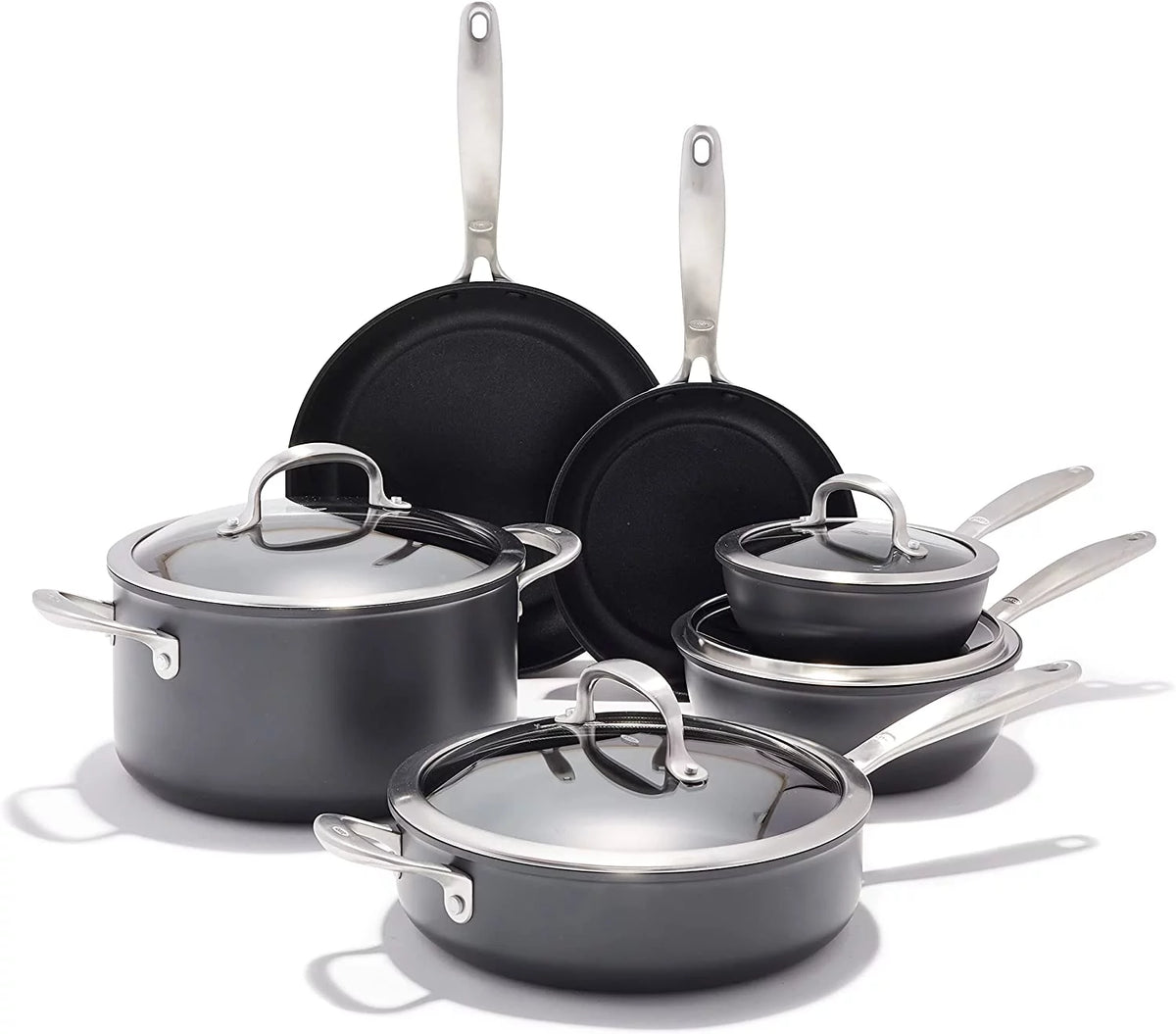 10 Piece Nonstick Gray Cookware Set V5264