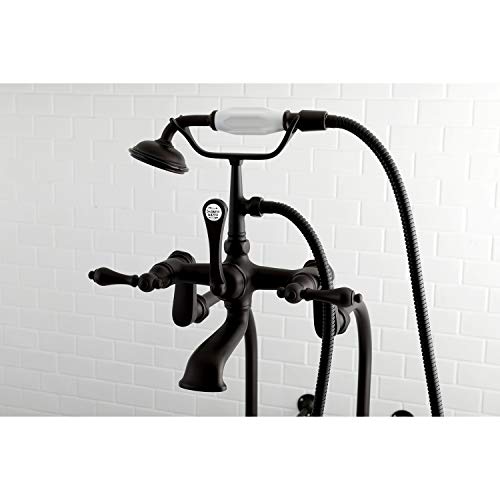 Vintage Tub Filler Combo with Lever Handle, Polished Chrome W6549