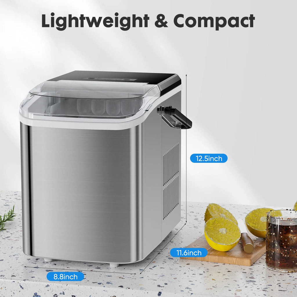 Portable 1.5L Electric Ice Maker Silver S5202