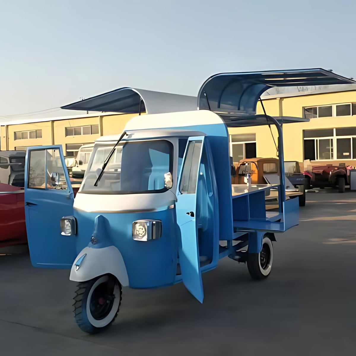 10.5FT Blue Food Trailer with 1 Compartment Sink U830