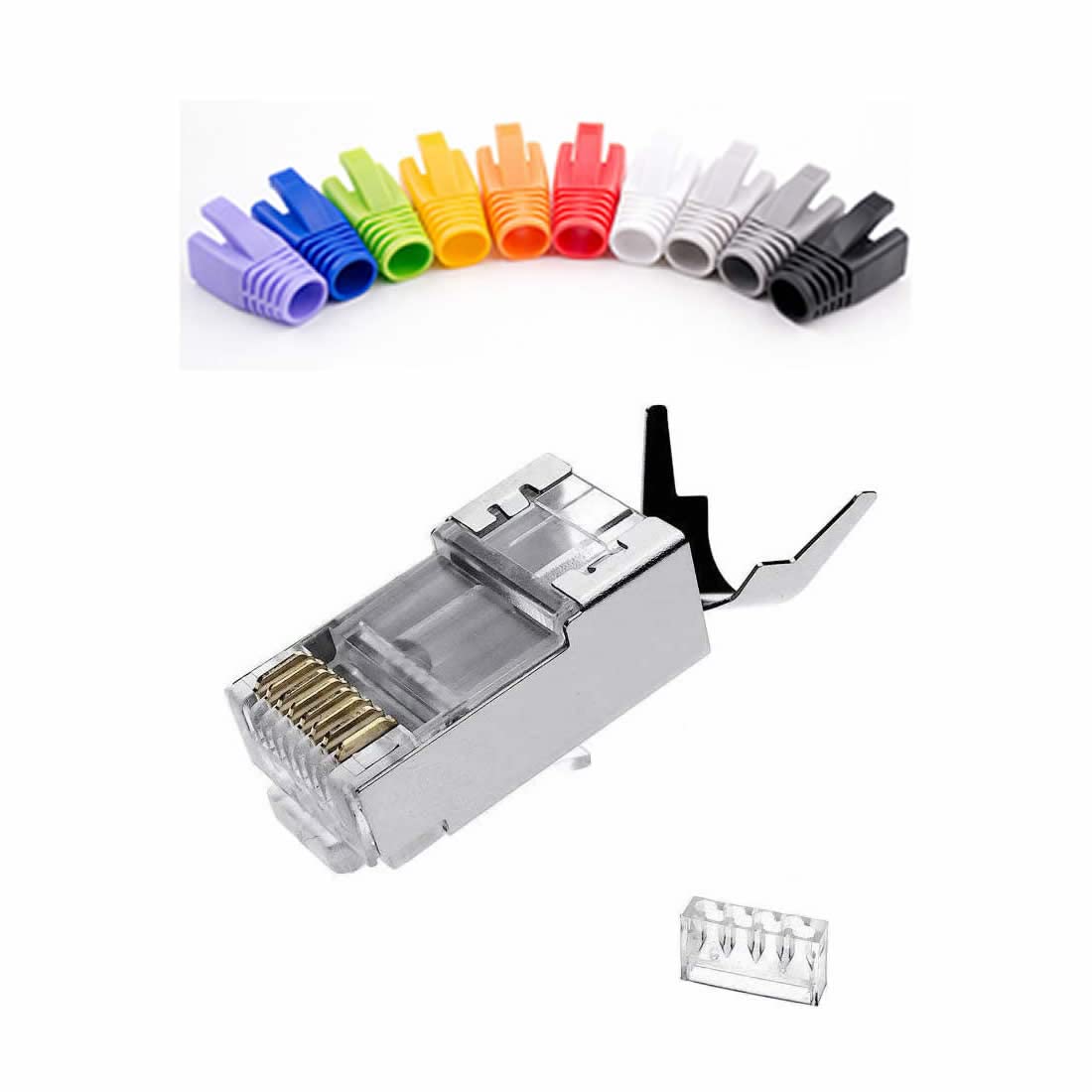 100 Pcs Cat7 RJ45 Connectors E835