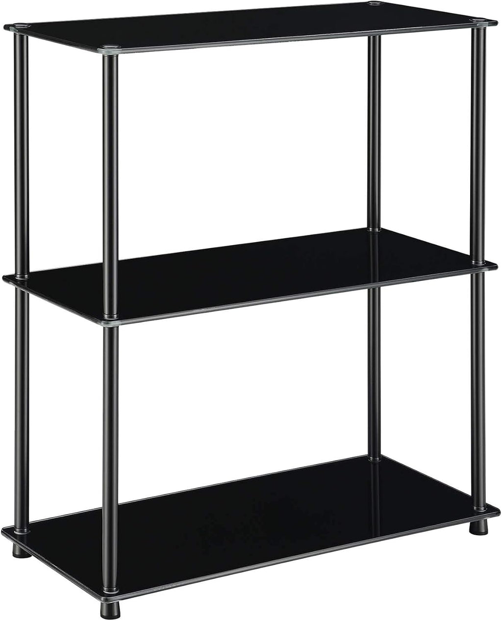Glass 3 Shelf Bookcase S365700