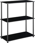 Glass 3 Shelf Bookcase S365700