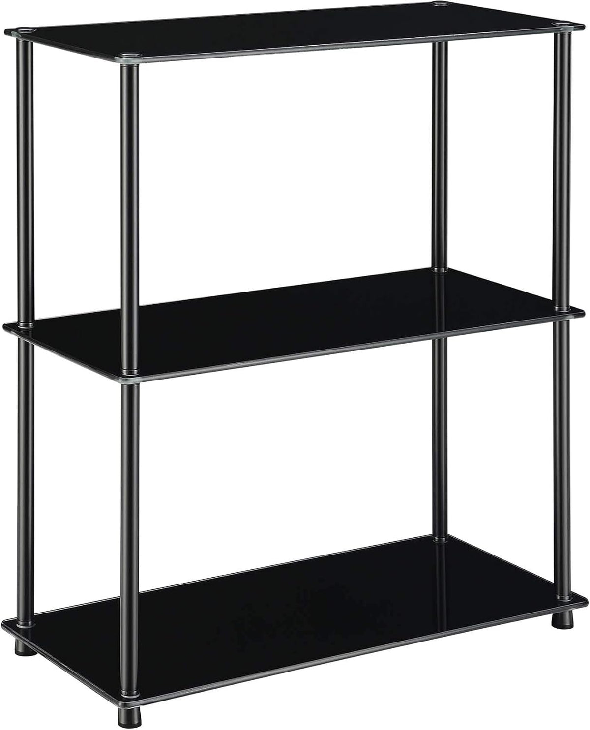 Glass 3 Shelf Bookcase S365700