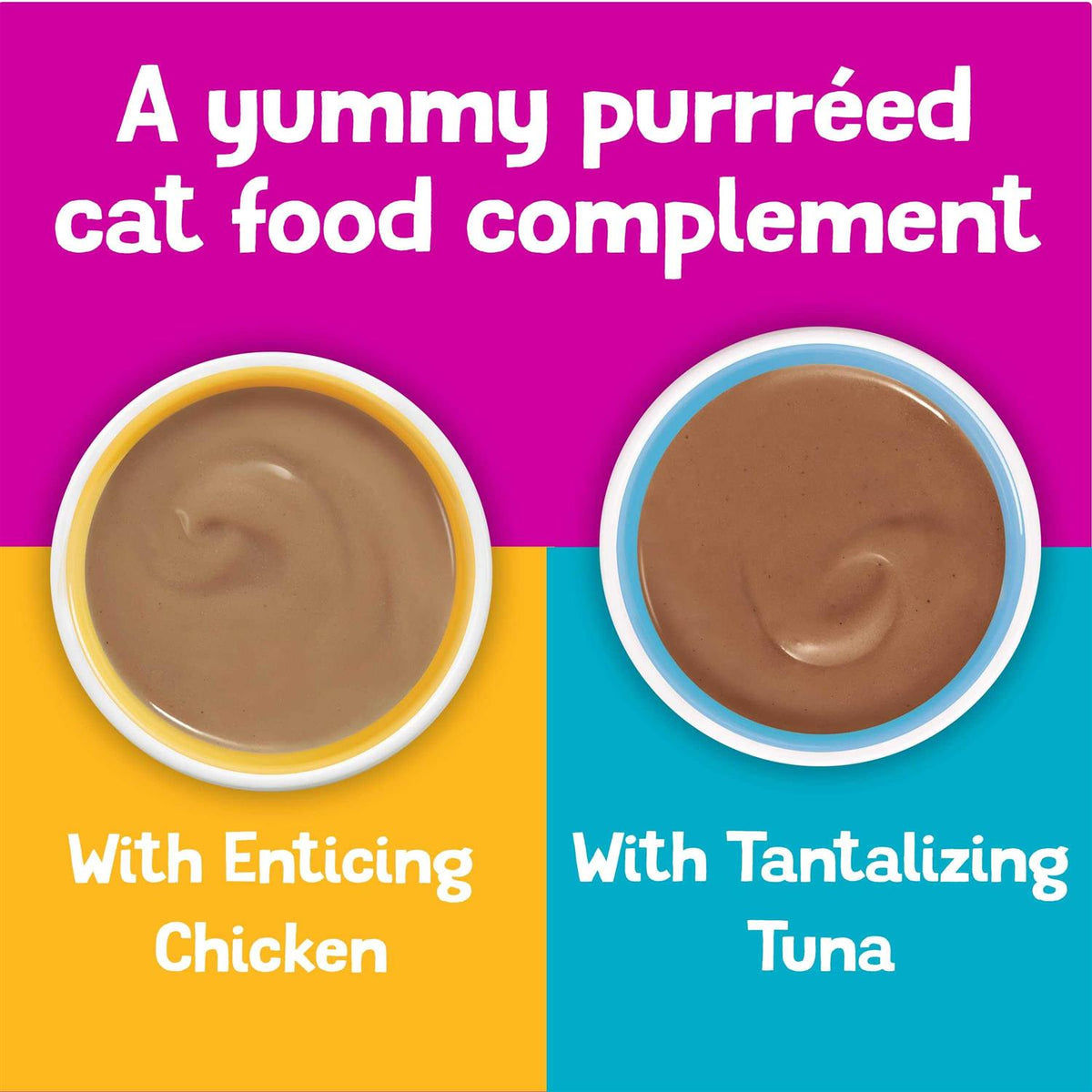 Pureed Cat Food Topper Variety Pack With Chicken and With Tuna M70621