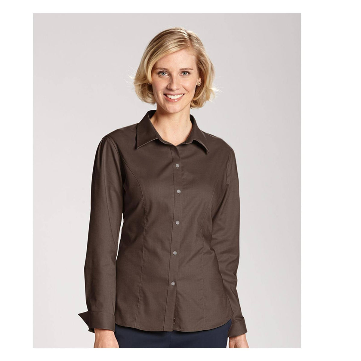 Cardinal Red Long-Sleeve Women Shirt J353